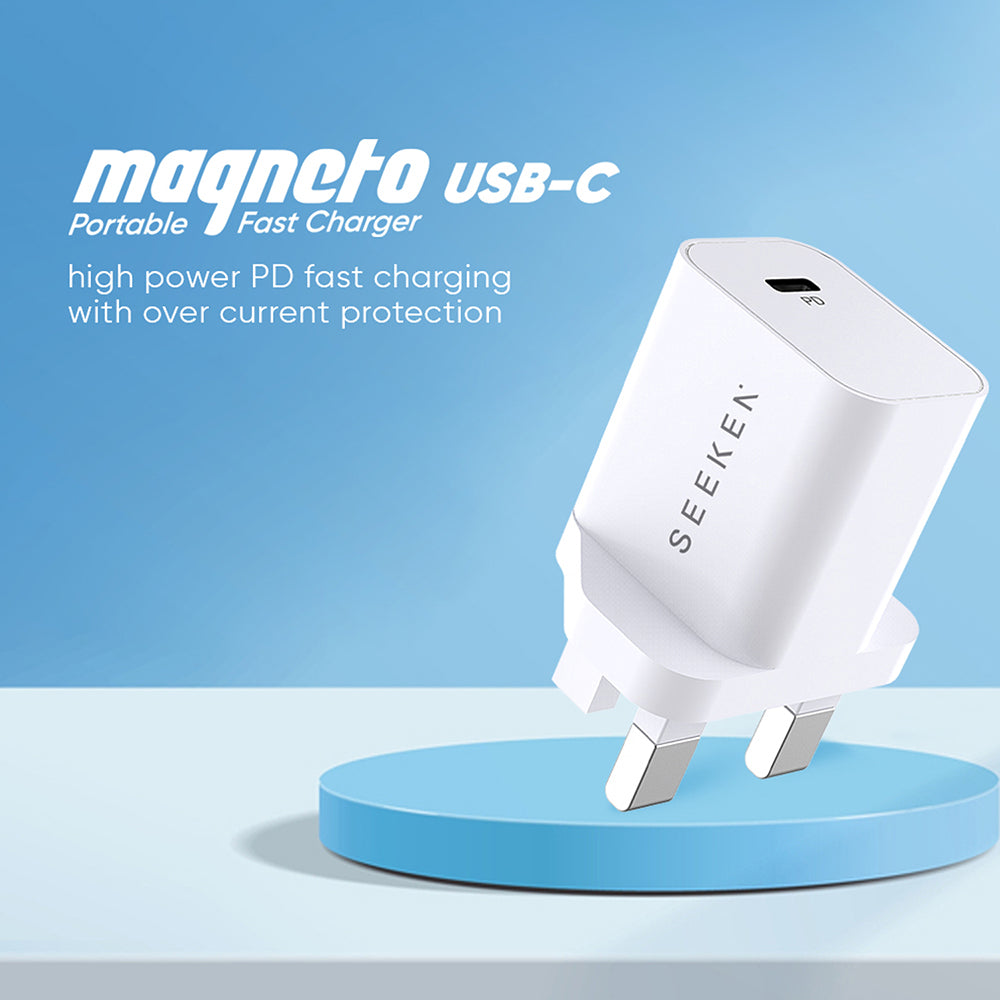 Magneto 18W USB-C Portable Fast Charger with USB-A to Lightning Cable