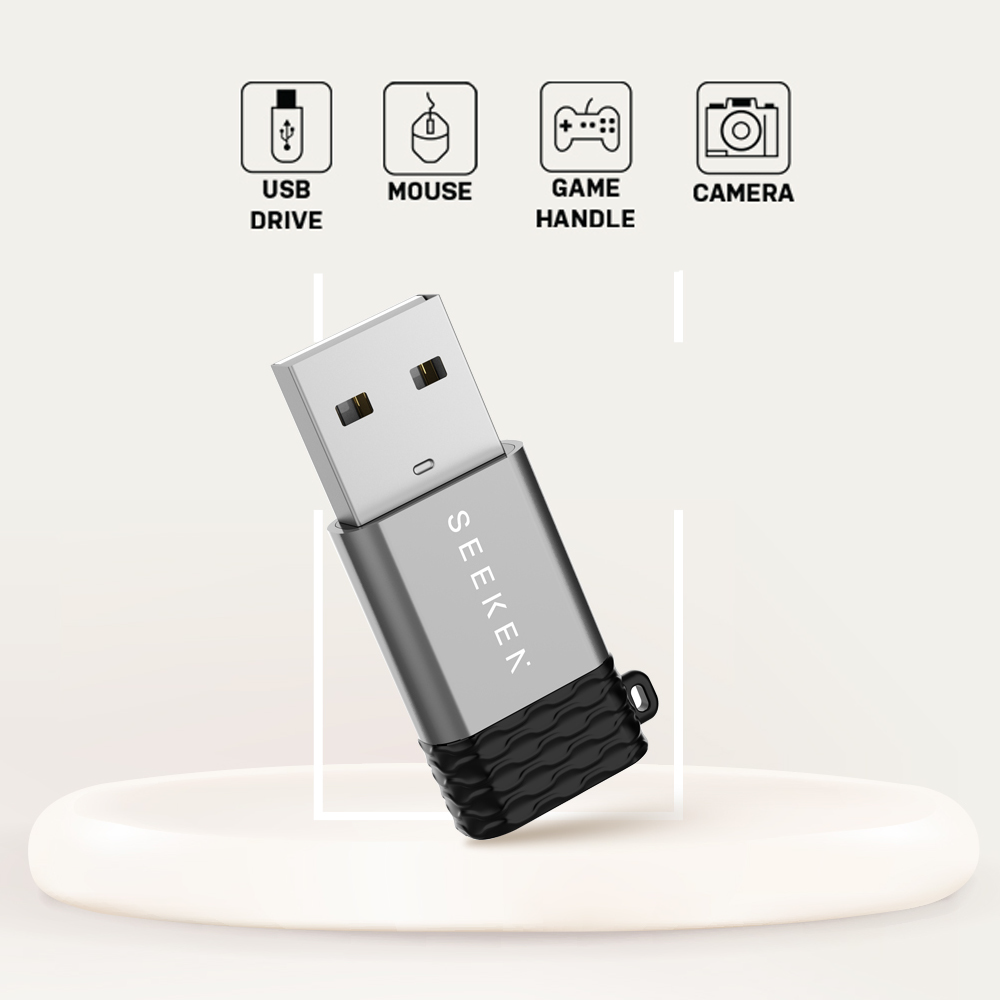USB-A Male to USB-C Female OTG Adapter