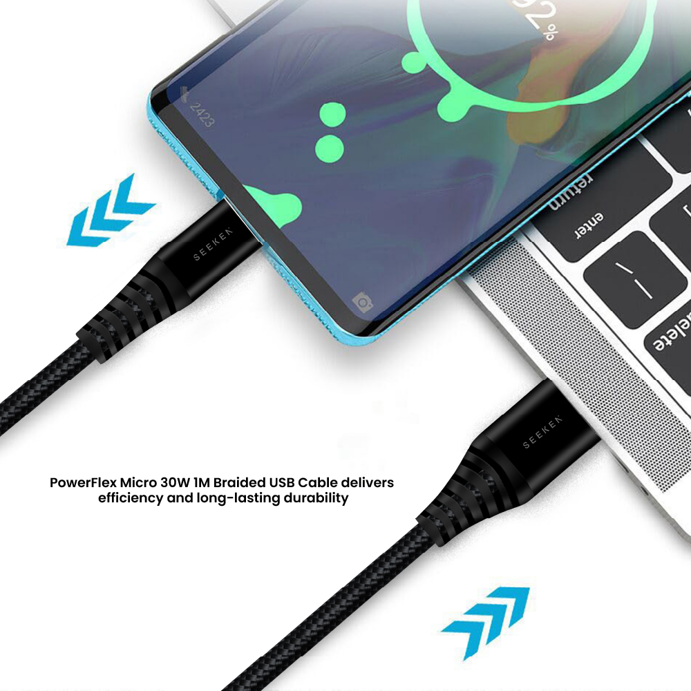 PowerFlex Micro - USB-A to Micro 30W 1M Braided Cable