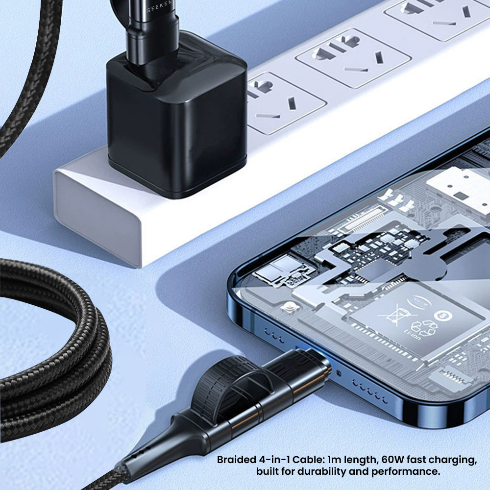 4-IN-1 60W 1M Braided Cable