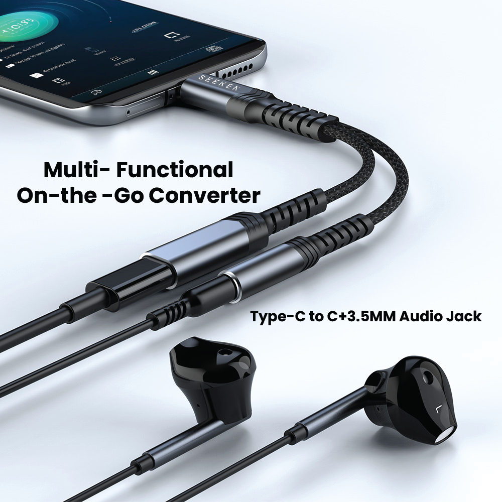 USB-C Converter (USB-C to C + 3.5mm audio jack)
