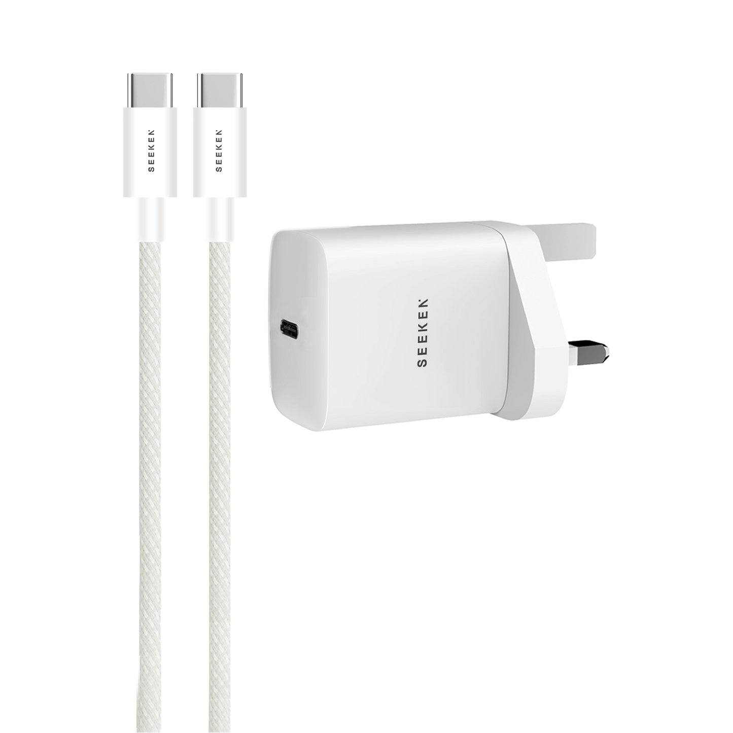 35W USB-C Adapter with Braided 60W USB-C to USB-C Cable - 335 Adapter Bundle
