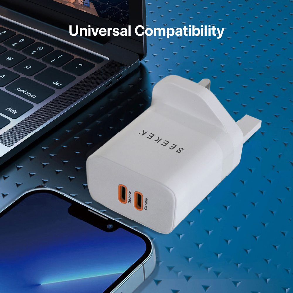 45W Dual USB-C (PD) Fast Charger