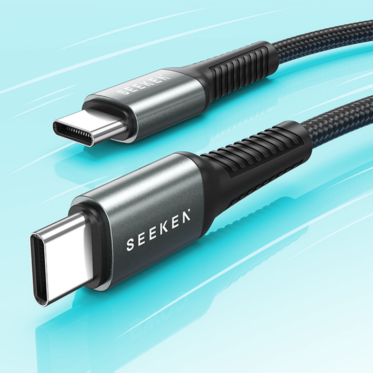 60W USB-C to USB-C Braided Charging Cable