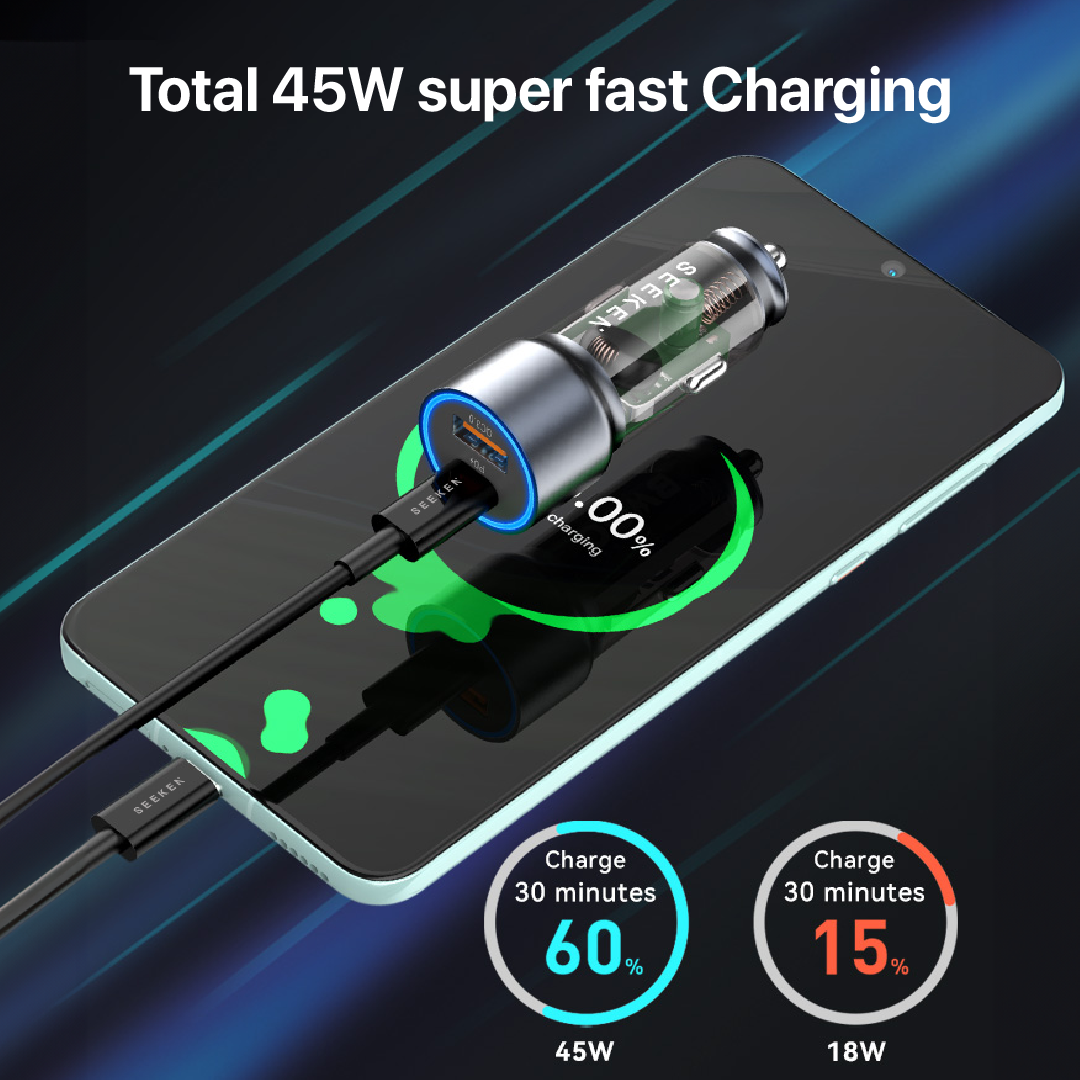 DualBolt 45W Dual Port Rapid Car Charger