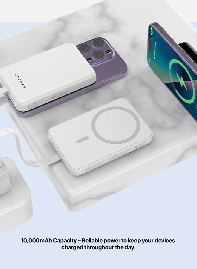 MagPower 10000mAh Power bank with inbuilt USB-C cable