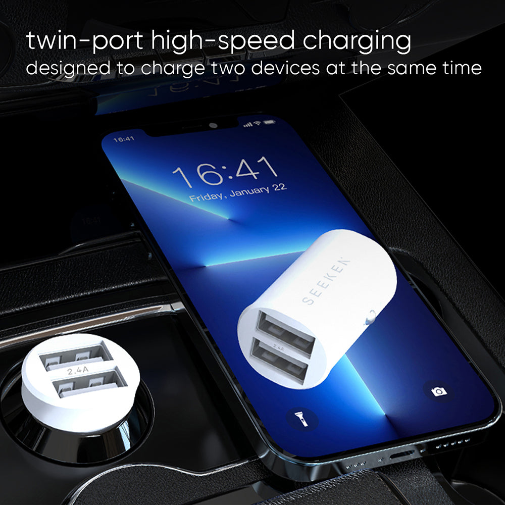 Mini Dual USB-A Car Charger