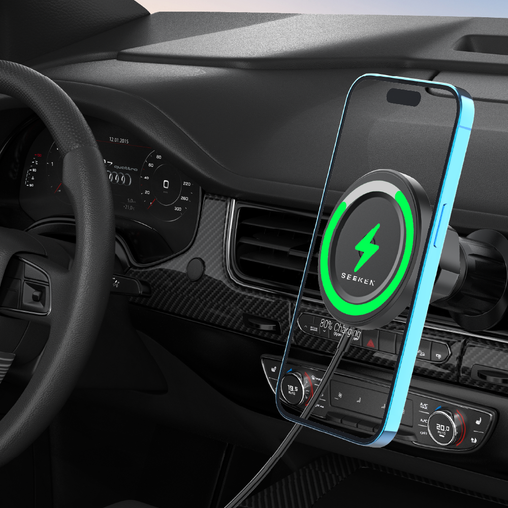 MagPower 15W Wireless Car Holder with 360° Rotation