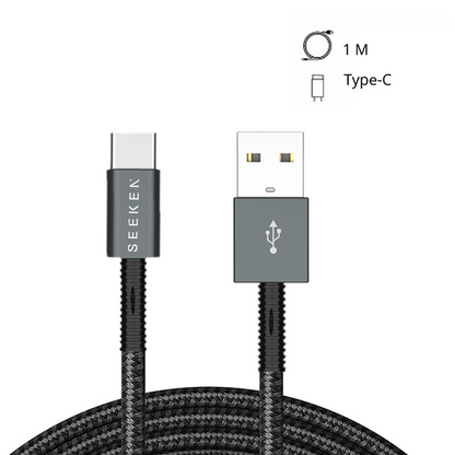 USB-A to USB-C 1-Meter Braided Charging Cable