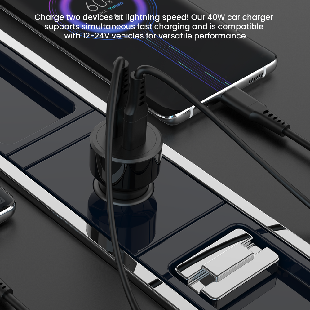 Dual PD 40W Rapid Car Charger