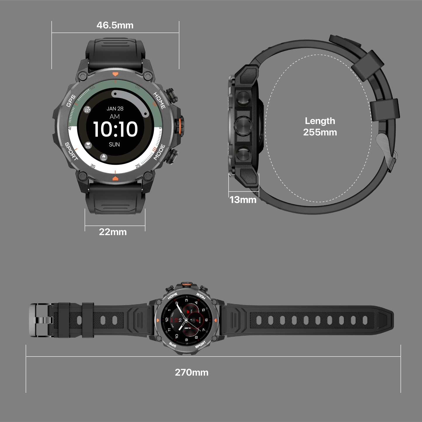 Gravity Xtrek - Rugged GPS Smartwatch