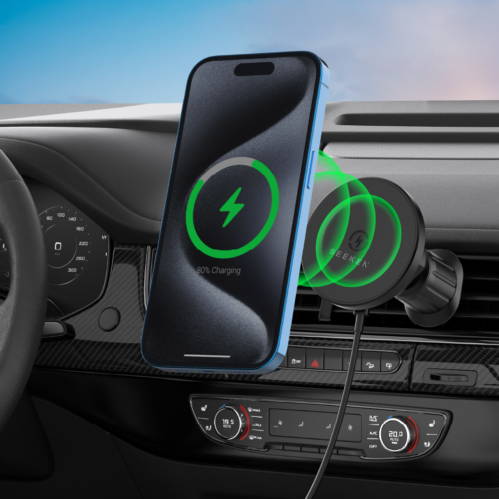 MagPower 15W Wireless Car Holder with 360° Rotation