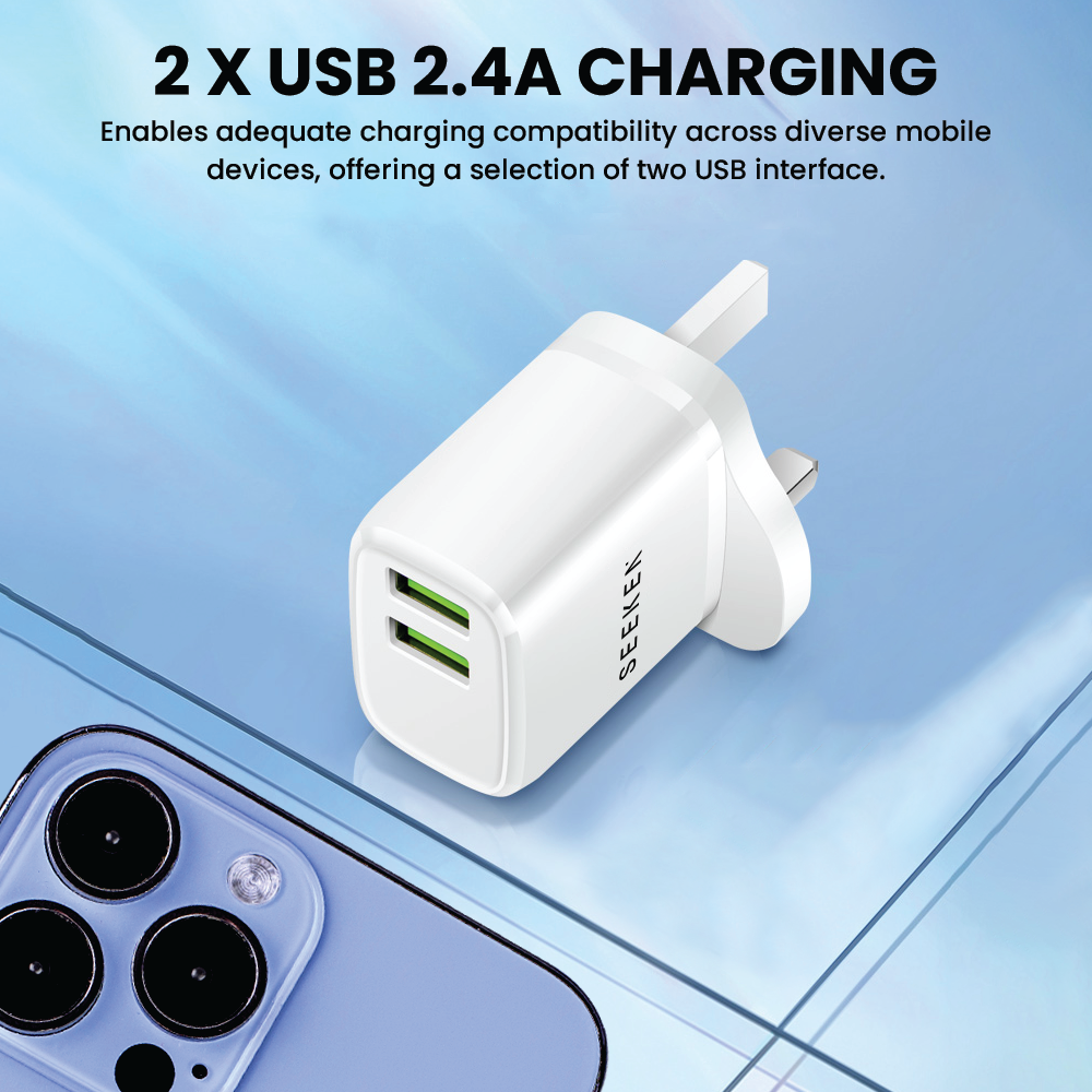 Usb 2.4 Adapter Seeken 2.4A Dual USB Adapter – Seeken Electronics