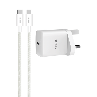 35W USB-C Adapter with Braided 60W USB-C to USB-C Cable - 335 Adapter Bundle