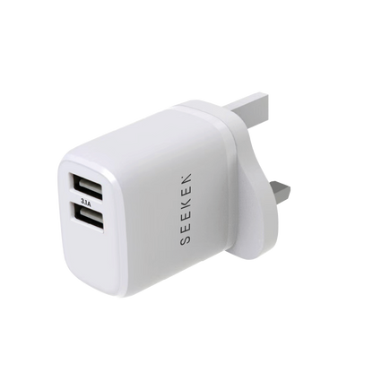 3.1A Dual USB-A Charger with 1meter USB-A to Lightning Cable