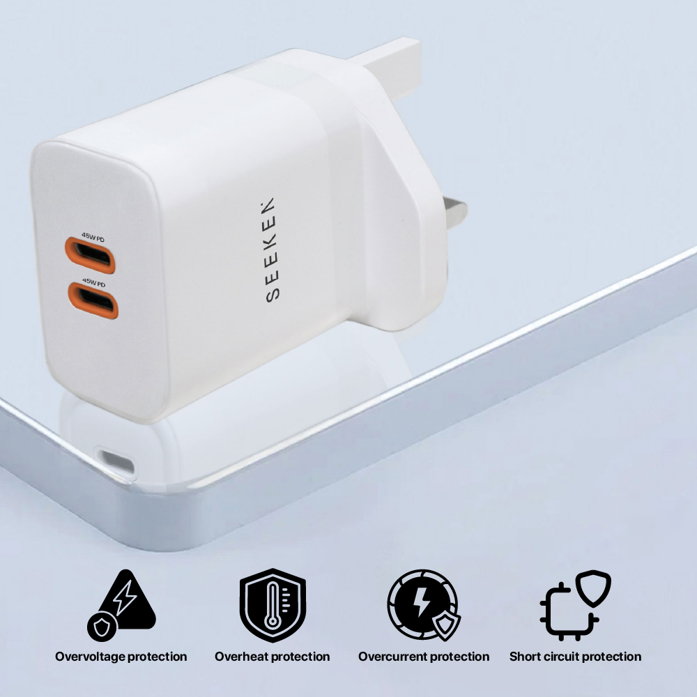 45W Dual USB-C (PD) Fast Charger