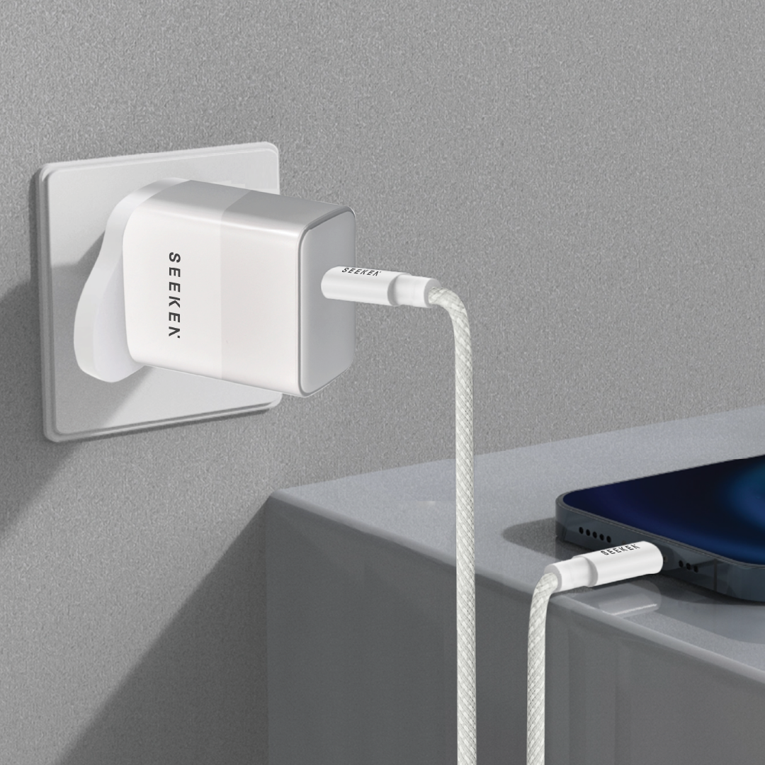45W USB-C Adapter With Braided 60W USB-C to USB-C Cable - 445 Adapter Bundle