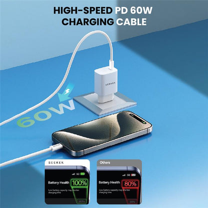 60W USB-C to USB-C Braided Fast Charging Cable (1 meter)