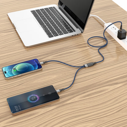 2-in-1 DualCharge Pro PD 100W Braided 1-meter Cable