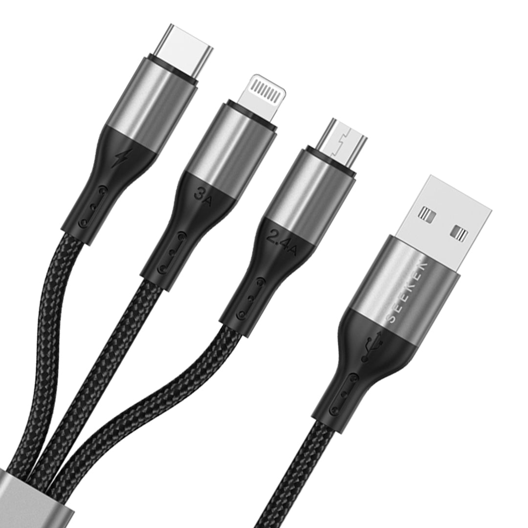 3 in 1 Braided USB Cable