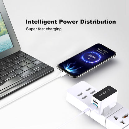 Dual-Port QC3.0 Wall Charger with 1-meter USB-A to Lightning Charging Cable - Neutra-Duo II